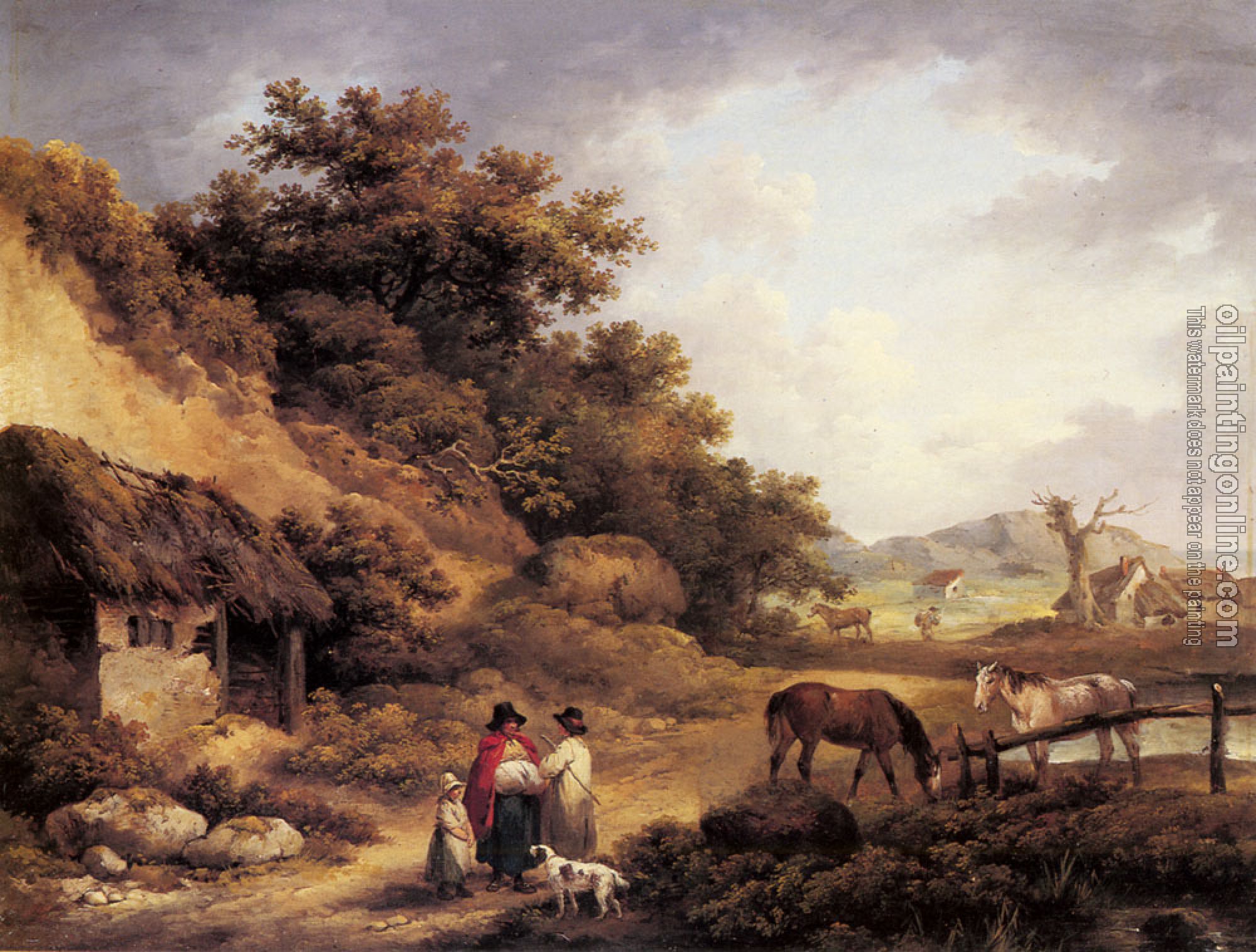 George Morland - Wayside Gossips